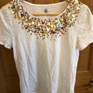 Tommy Hilfiger gold and silver sequin T-shirt